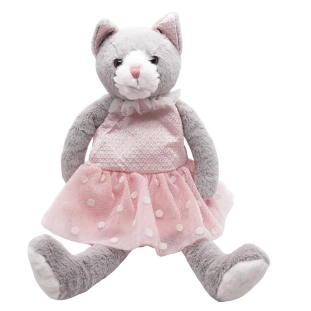 Mon Ami Kitten‎ Plush Backpack Kids OS Grey Pink Good Tulle Dress Tutu Cat Toy